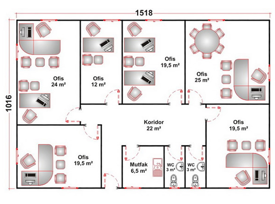 Prefabrik Ofis & Şantiye