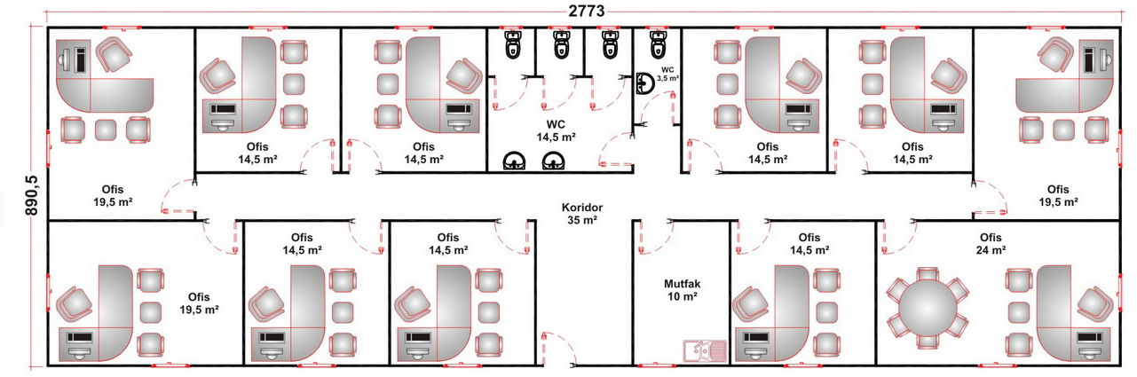 Prefabrik Ofis & Şantiye