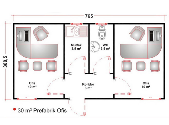 Prefabrik Ofis & Şantiye